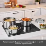 سرویس قابلمه استیل 8 پارچه کاراجا Burgaz - Image 4