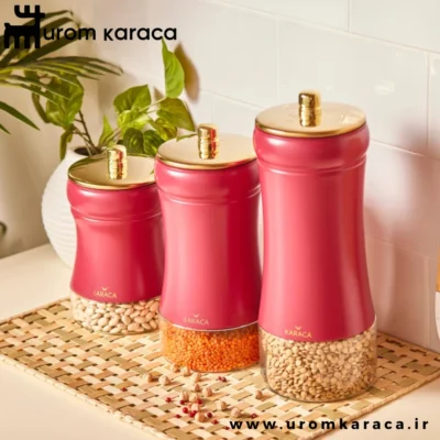 ست بانکه و جاحبوباتی 3 عددی کاراجا Gold Berry قرمز