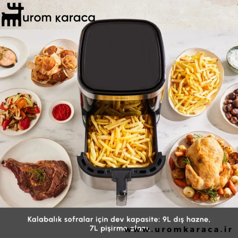 هواپز و سرخ کن هوشمند کاراجا Gourmet 9L نقره ای