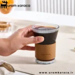 لیوان کاراجا Leather Cool Touch حجم 210 میلی قهوه ای