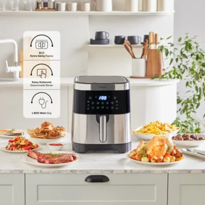 هواپز و سرخ کن هوشمند کاراجا Gourmet 9L نقره ای