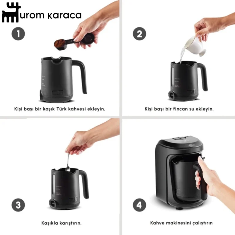 قهوه ساز ترک کاراجا Hatır Hups Aroma مشکی براق