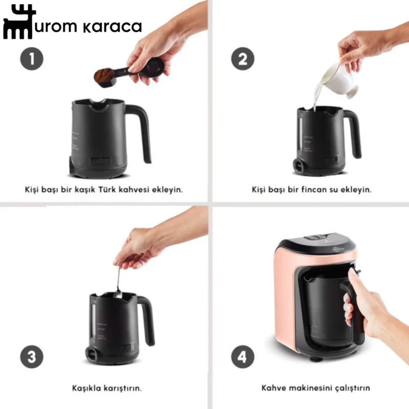 قهوه ساز ترک کاراجا Hatır Hups Aroma رزگلد