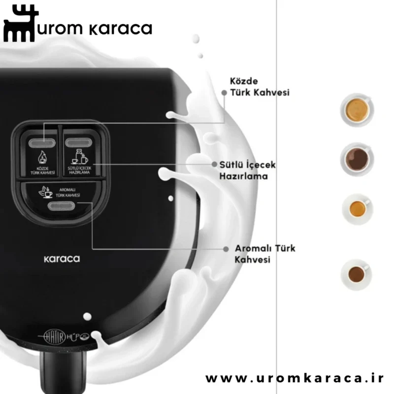 قهوه ساز ترک کاراجا Hatır Hups Aroma مشکی براق