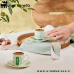 سرویس قهوه خوری ۲ نفره کاراجا Kiva حجم 80 میلی سبز