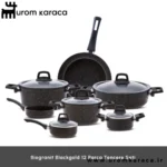 سرویس قابلمه 12 پارچه کاراجا Biogranit Blackgold مشکی طلایی