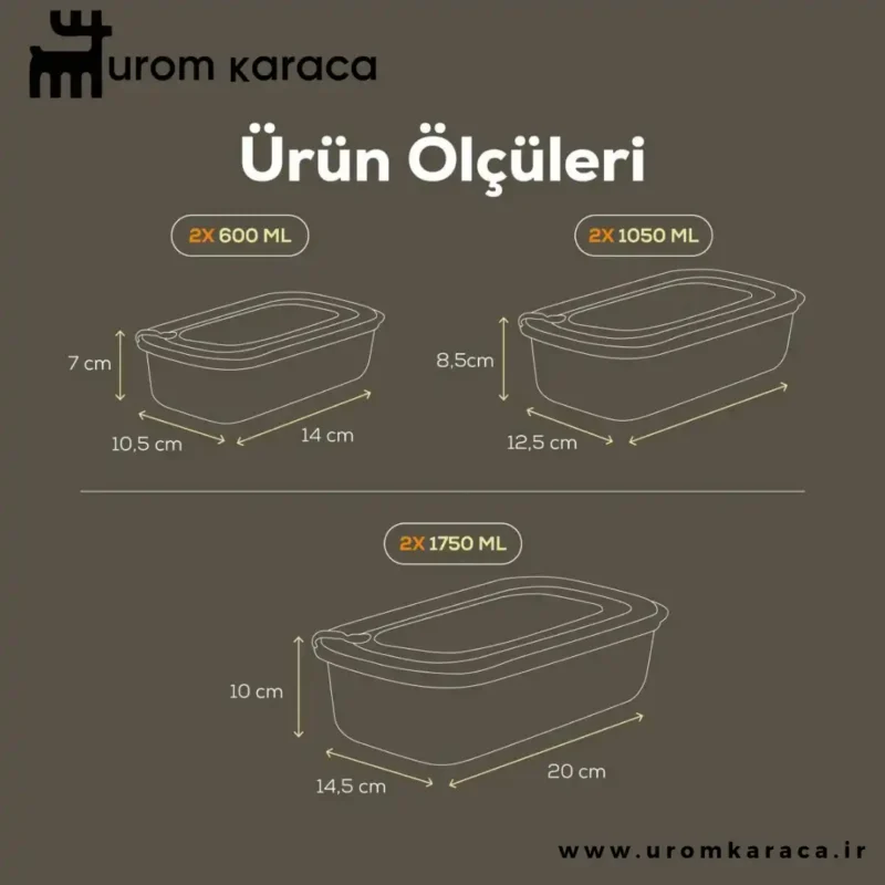 ظرف نگهدارنده 6 عددی Vienev وینف سبز - Image 3
