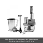 ربات آشپزخانه کاراجا Mastermaid Prosteel طوسی 2500 وات - Image 3