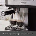 دستگاه اسپرسو ساز و قهوه دمی کاراجا Coffee Art 2 in 1 مشکی - تصویر 7
