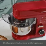 همزن کاسه دار کاراجا Maestrochef Stella قرمز آلبالویی 1500 وات - تصویر 5