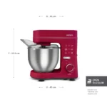 همزن کاسه دار کاراجا Maestrochef Stella قرمز آلبالویی 1500 وات - تصویر 2