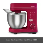 همزن کاسه دار کاراجا Maestrochef Stella قرمز آلبالویی 1500 وات - تصویر 3