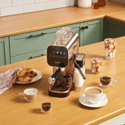 اسپرسوساز دیجیتال با فوم ساز شیر کاراجا MyCaffe باریستا S20 انبه ای