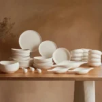 سرویس غذاخوری 55 پارچه 12 نفره کاراجا Earth Collection Clay سفید