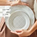 سرویس غذاخوری 53 پارچه ۱۲ نفره کاراجا Siena New Bone طلایی - تصویر 7