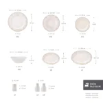 سرویس غذاخوری 53 پارچه ۱۲ نفره کاراجا Siena New Bone طلایی - تصویر 2