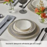 سرویس غذاخوری 24 پارچه ۶ نفره کاراجا Forever Bone Globe - تصویر 6