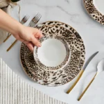 سرویس غذاخوری 56 پارچه 12 نفره کاراجا Leona New Bone - تصویر 4