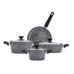 سرویس قابلمه 7 پارچه کاراجا Biogranit Grey Rock طوسی - تصویر 7