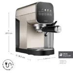 اسپرسوساز دیجیتال با فوم ساز شیر کاراجا MyCaffe باریستا S20 نقره ای - تصویر 2
