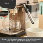اسپرسوساز دیجیتال با فوم ساز شیر کاراجا MyCaffe باریستا S20 نقره ای - تصویر 10