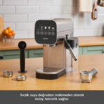 اسپرسوساز دیجیتال با فوم ساز شیر کاراجا MyCaffe باریستا S20 نقره ای - تصویر 3