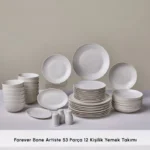 سرویس غذاخوری 53 پارچه ۱۲ نفره کاراجا Forever Bone Artiste سفید - تصویر 3