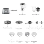 ربات آشپزخانه کاراجا Mastermaid Power 10 in 1 نقره ای - تصویر 4