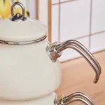 کتری قوری لعابی کاراجا Loreto کرم - تصویر 4
