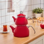 کتری قوری لعابی کاراجا Loreto قرمز