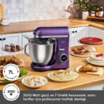 همزن کاسه دار کاراجا Mastermaid Chef Ultra بنفش 2000 وات - تصویر 3