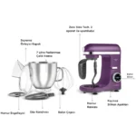 همزن کاسه دار کاراجا Mastermaid Chef Ultra بنفش 2000 وات - تصویر 6