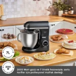 همزن کاسه دار کاراجا Mastermaid Chef Ultra مشکی مات 2000 وات - تصویر 3