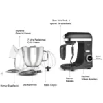 همزن کاسه دار کاراجا Mastermaid Chef Ultra مشکی مات 2000 وات - تصویر 5