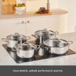 سرویس قابلمه 8 پارچه کاراجا Powersteel Sakura 316 - تصویر 2