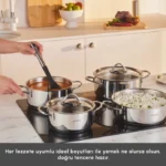 سرویس قابلمه 8 پارچه کاراجا Powersteel Sakura 316 - تصویر 3