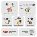ربات آشپزخانه کاراجا Mastermaid Power Max 11 in 1 طلایی معدنی - تصویر 6