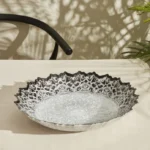 ظرف دکوری کاراجاهوم Kashida قطر 34 سانتی نقره ای - Image 2