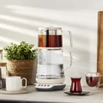 چایساز شیشه ای هومند Royaltea 1749H سفید - Image 5