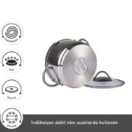 سرویس قابلمه استیل 12 پارچه کاراجا Ada V2 - Image 7