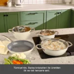 سرویس قابلمه 7 پارچه کاراجا Refika Birgul Swiss Crystal سفید - Image 5