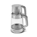 چای ساز شیشه ای کاراجا Glass Tea Xl 2 in 1 طوسی روشن - Image 2