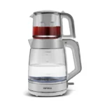 چای ساز شیشه ای کاراجا Glass Tea Xl 2 in 1 طوسی روشن