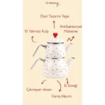 کتری قوری لعابی Emaylab Cupid بژ - Image 3