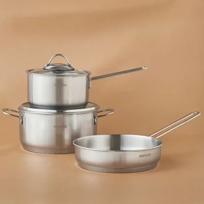 سرویس قابلمه استیل 5 پارچه کاراجا Fiorino Compact