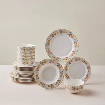 سرویس غذاخوری ۲۴ پارچه ۶ نفره کاراجا Forever Bone Viyan