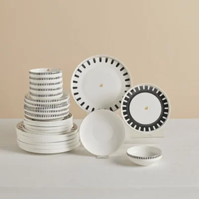 سرویس غذاخوری ۲۴ پارچه ۶ نفره کاراجا Stream Bone Kore Plus