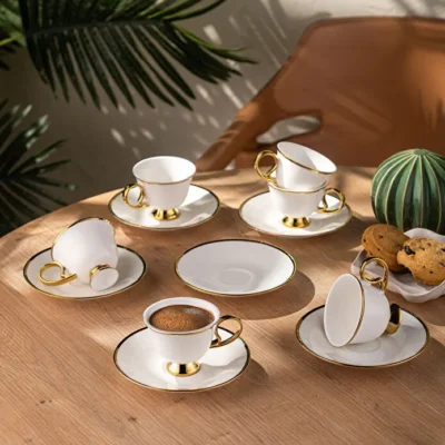 سرویس قهوه خوری ۶ نفره امسان روزنتال 80 میلی طلایی