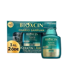 شامپو ضدریزش بیوکسین ترمیم کننده حاوی روغن آرگان و کراتین مدل onarici بسته 3 عددی