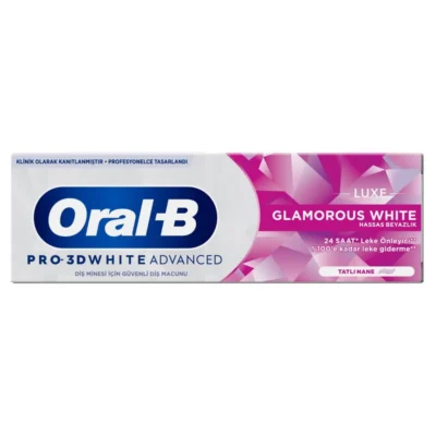 خمیر دندان اورال بی سفید کننده GLAMORUS WHITE حجم 75 میل